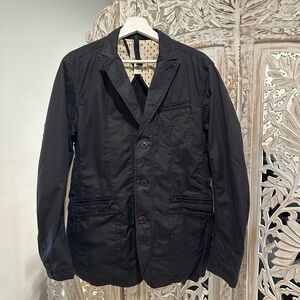 Diesel Black Blazer with Patterned Lining